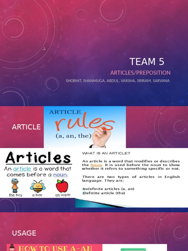 TEAM 5 (Articles) | PDF