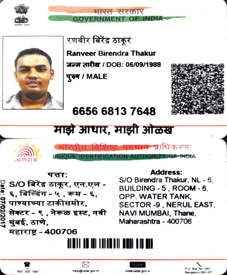 Unique Identification Document Details | PDF