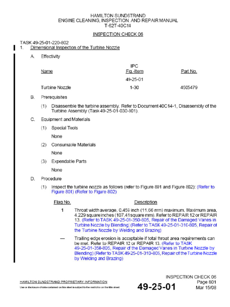 APU Turbine Nozzles Inspection | PDF