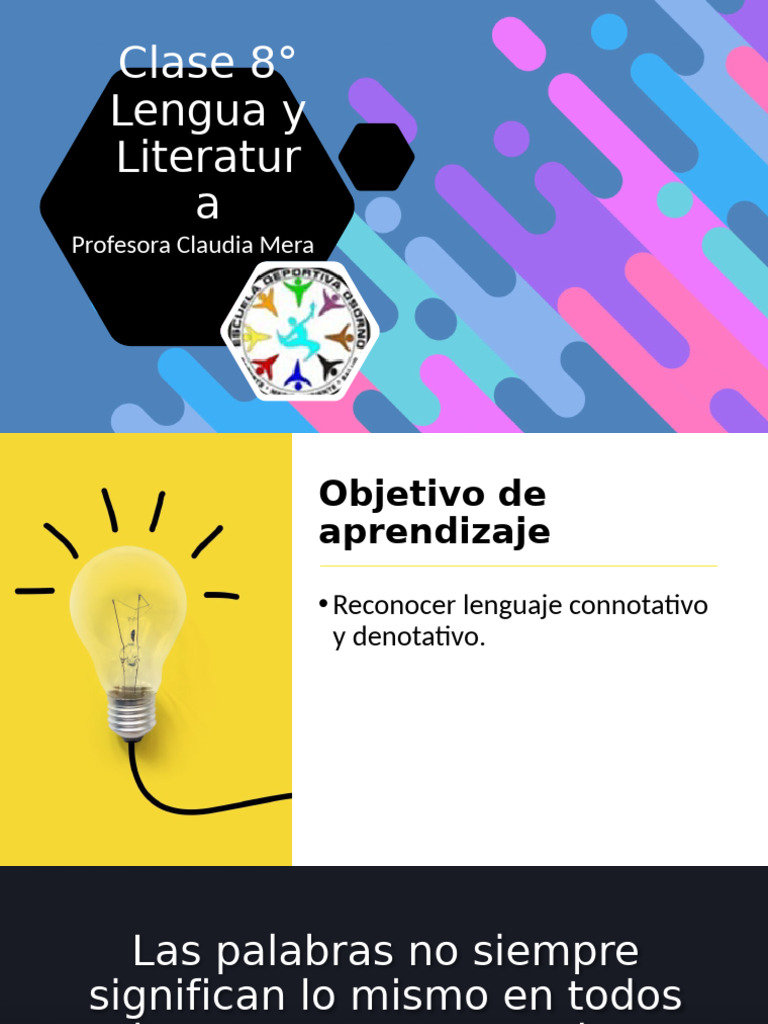 Clase 8° CONNOTAIVO DENOT | PDF