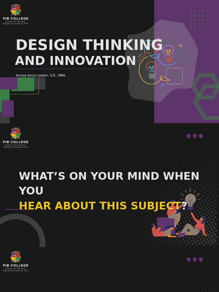 Design Thinking for Innovative Solutions | PDF | Design Thinking | Thought