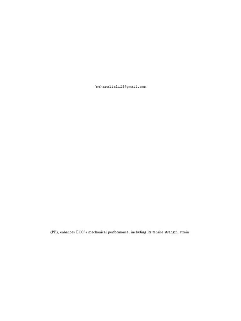 Optimizing PP Fiber in ECC for Tensile Strength | PDF | Fracture ...