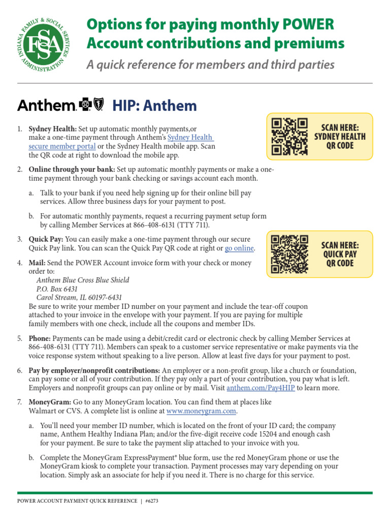 HIP Power Account Payment Guide | PDF | Payments | Qr Code