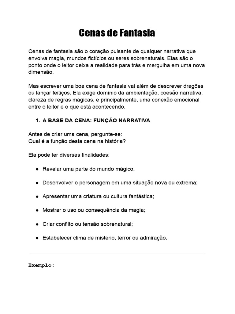 Como Escrever Cenas de Fantasia | PDF | Fantasia | Narrativa