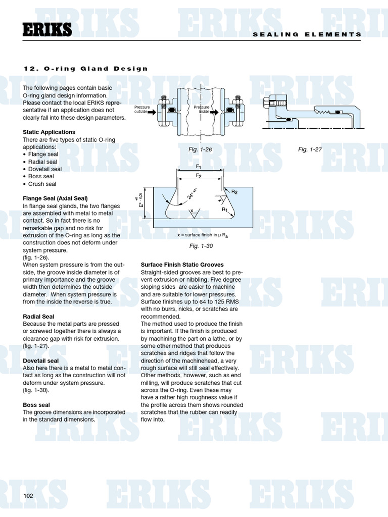 O-Ring Gland Design Guidelines | PDF | Engineering Tolerance | Friction