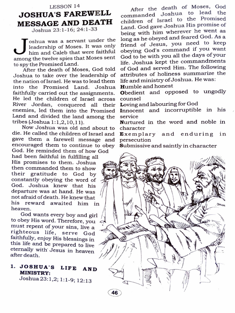Joshua's Farewell and Death at 110 | PDF | Joshua | Jesus