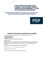 Causas de Olores No Usuales en La Orina