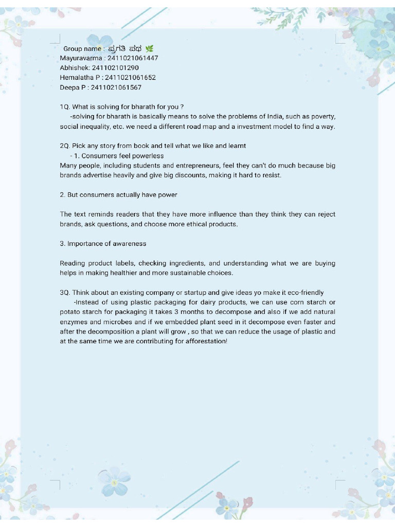 SFB Activity | PDF