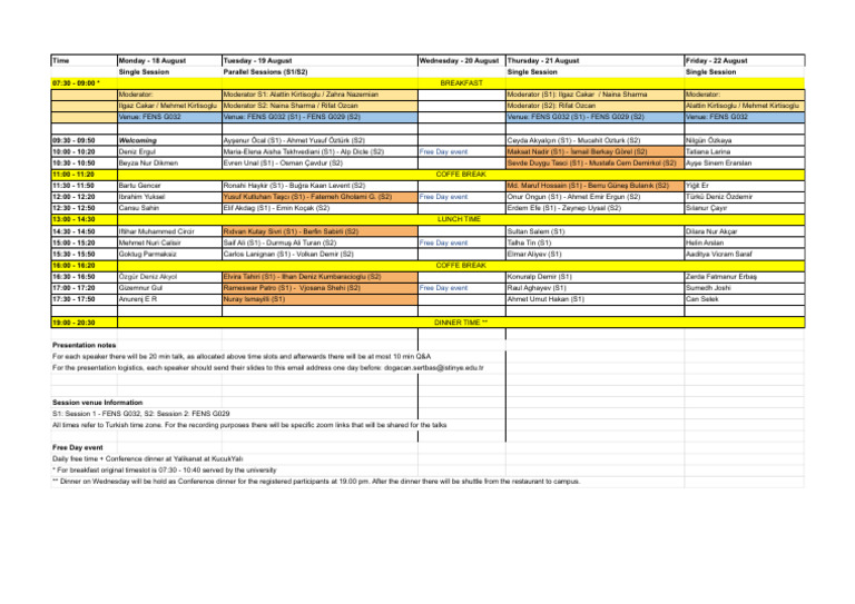 DRP - Schedule - 3rd Version - 19 August | PDF