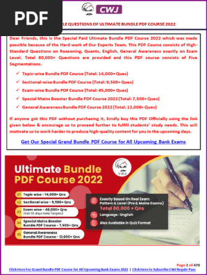 Free 1000+ Sample Questions of Ultimate Bundle PDF Course 2022 | PDF