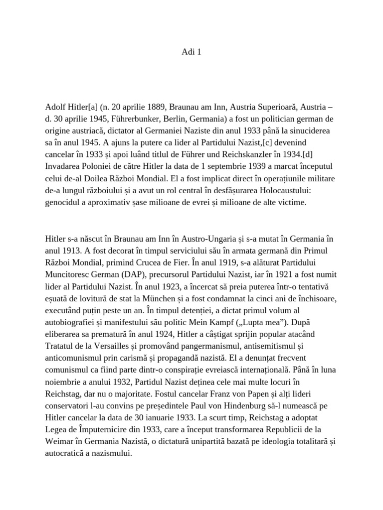 Adolf 1 | PDF