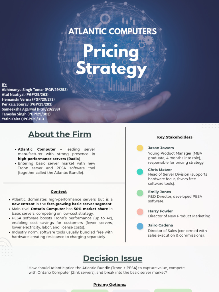 Atlantic Computers Pricing Strategy Analysis | PDF | Pricing ...