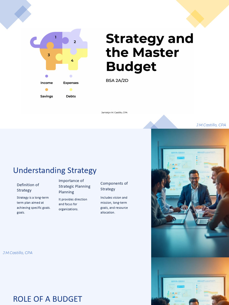 Strategy and Budgeting Essentials Guide | PDF | Budget | Expense