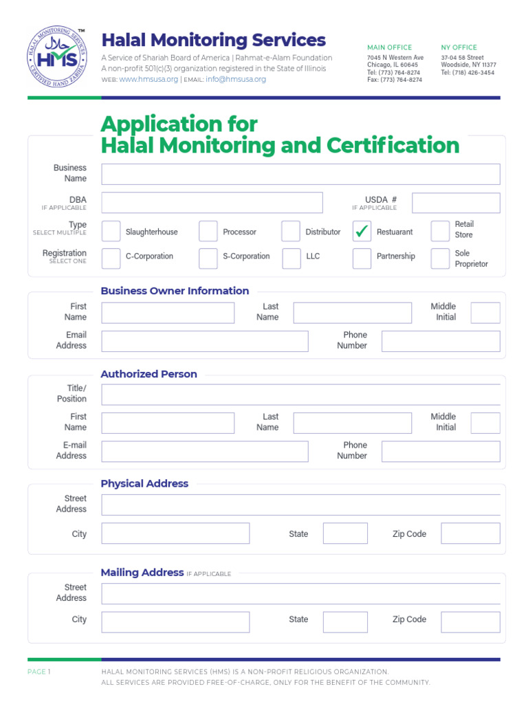 Halal Monitoring Services Application | PDF | Hot Dog | Sauce