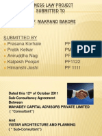 Business Law Project Submitted To Prof. Makrand Bakore