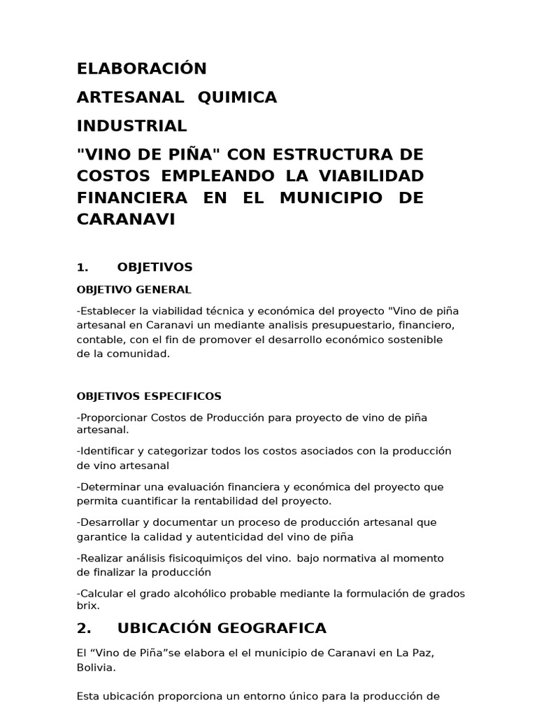 Elaboración Vino de Piña Artesanal-164 | PDF | Fermentación | Vino
