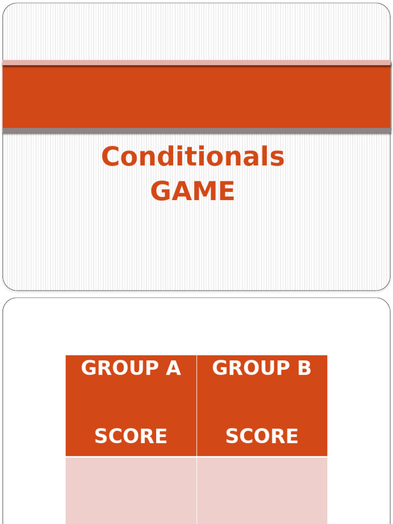 Conditionals Game | PDF