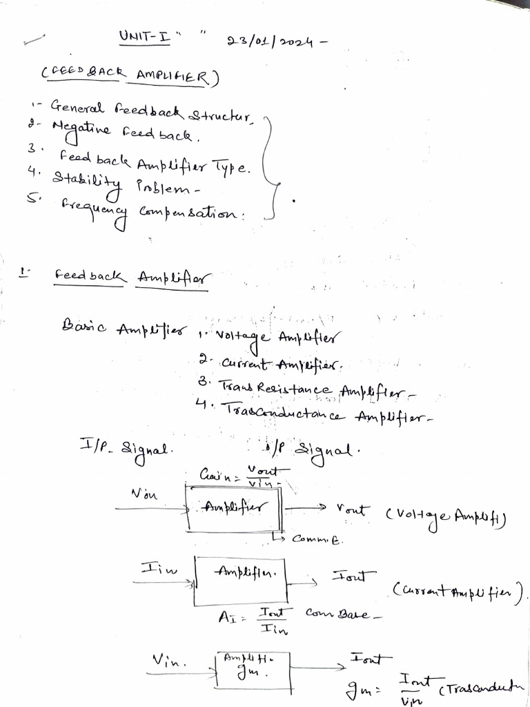 Feedback Amplifier Stability Analysis | PDF