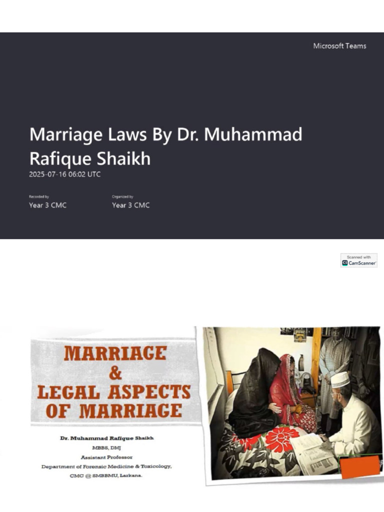 Marriage Laws by Dr. Muhammad Rafique SH | PDF