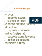 Bolo Sem Farinha de Trigo