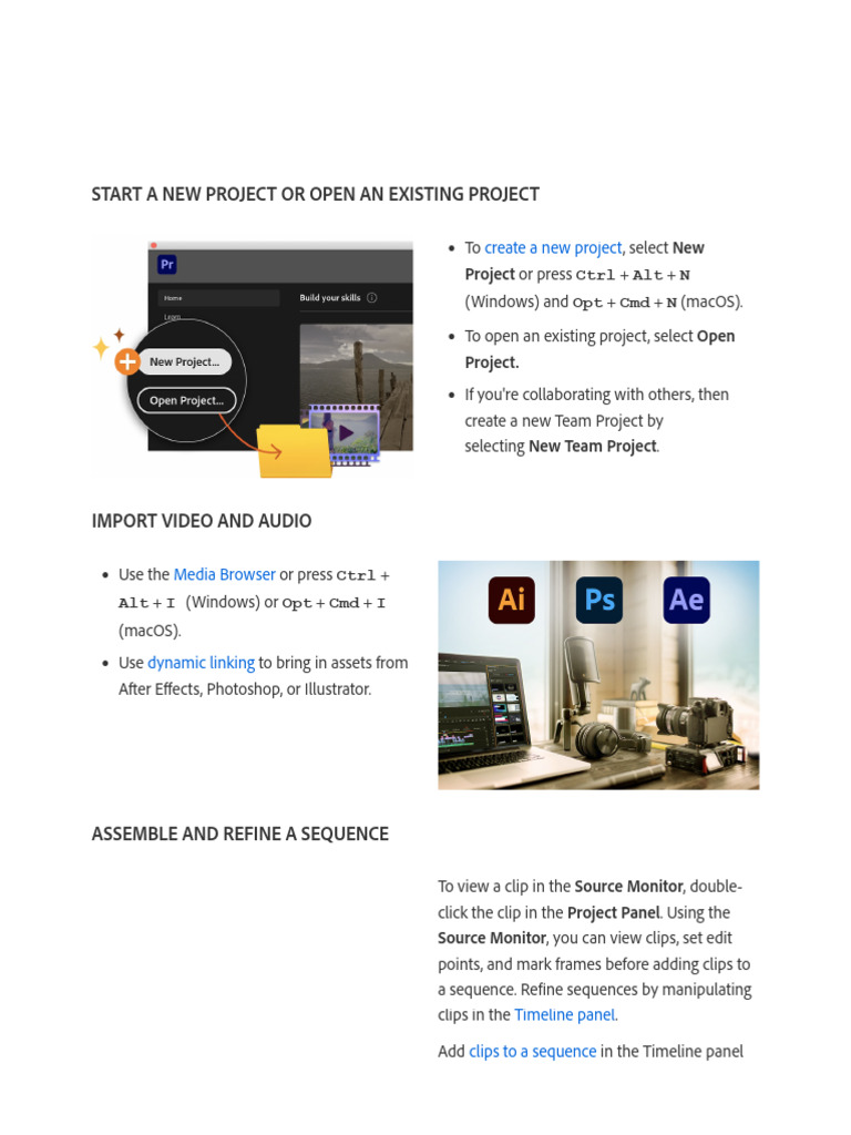 Basic Premiere Pro Editing Workflow | PDF | Software