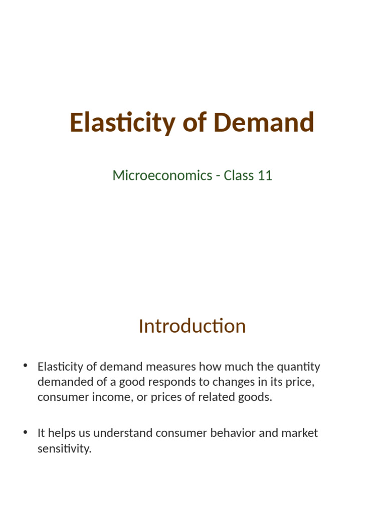 Understanding Demand Elasticity in Economics | PDF