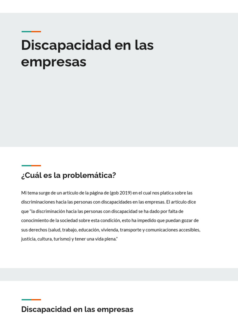 Discapacidad y empleo en empresas | PDF | Invalidez | Psicología Social