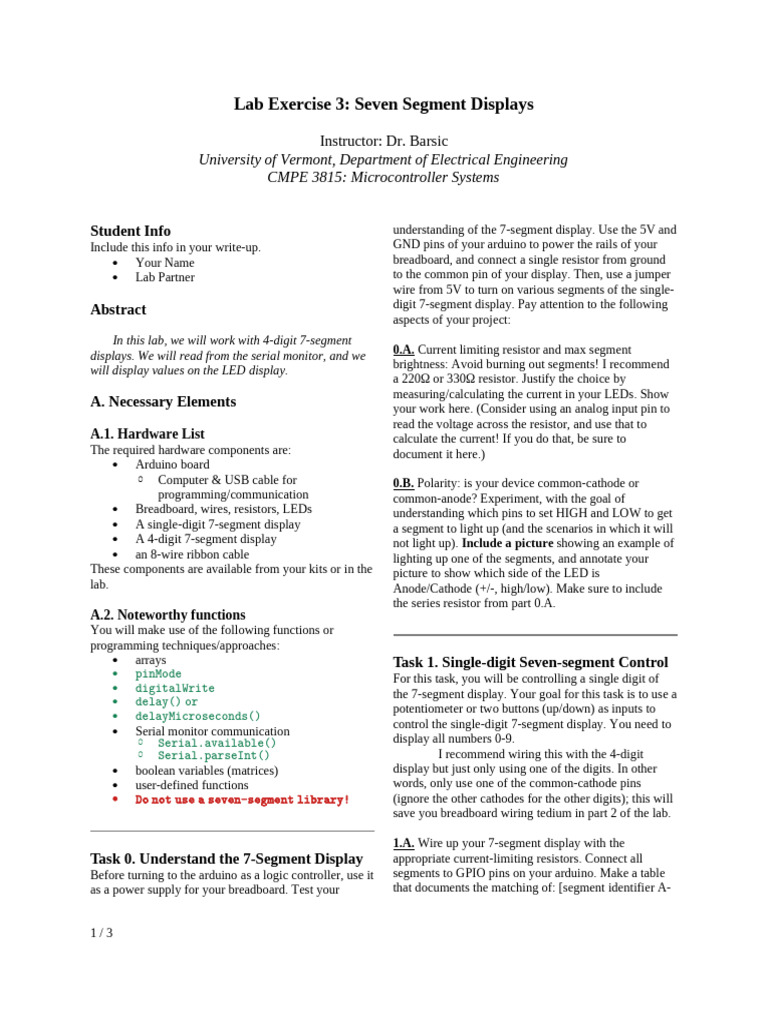 Arduino 7-Segment Display Control | PDF | Arduino | Integer (Computer ...