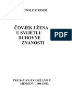 Rudolf Steiner Čovjek Ižena U Svijetlu Duhovne Znanosti