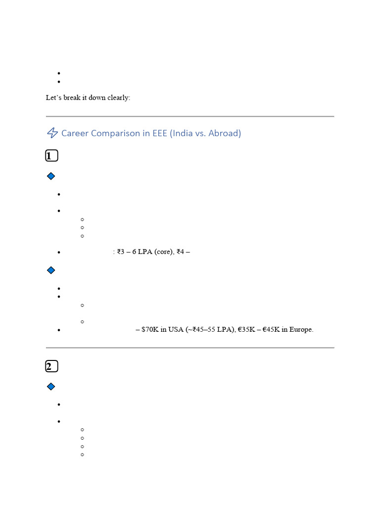 EEE Career Paths: India vs. Abroad | PDF | Electrical Engineering ...