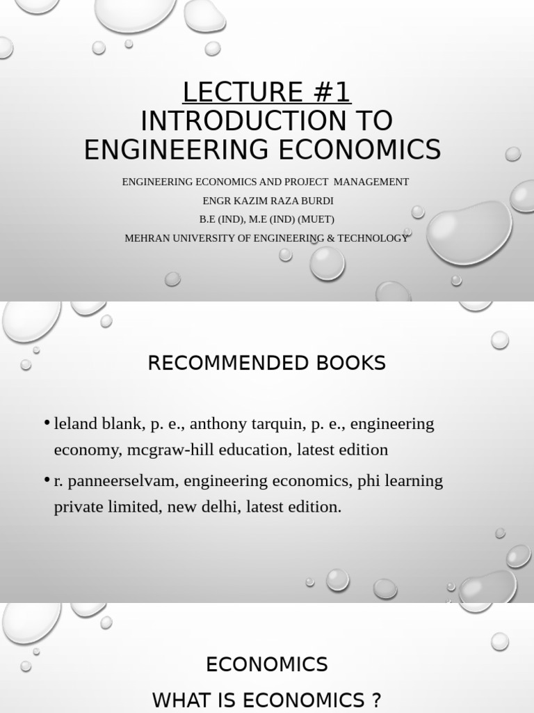 Introduction to Engineering Economics | PDF | Microeconomics | Economics
