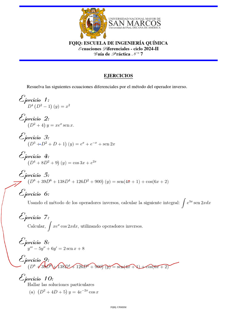 Ecuaciones Diferenciales: Operadores Inversos | PDF