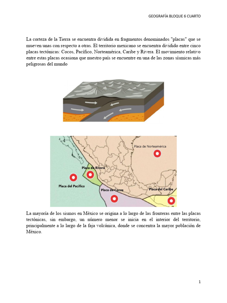 Zonas Sísmicas y Volcánicas en México | PDF | Temblores | Volcán