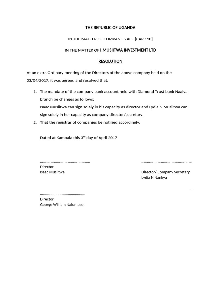Bank Resolution DTB | PDF