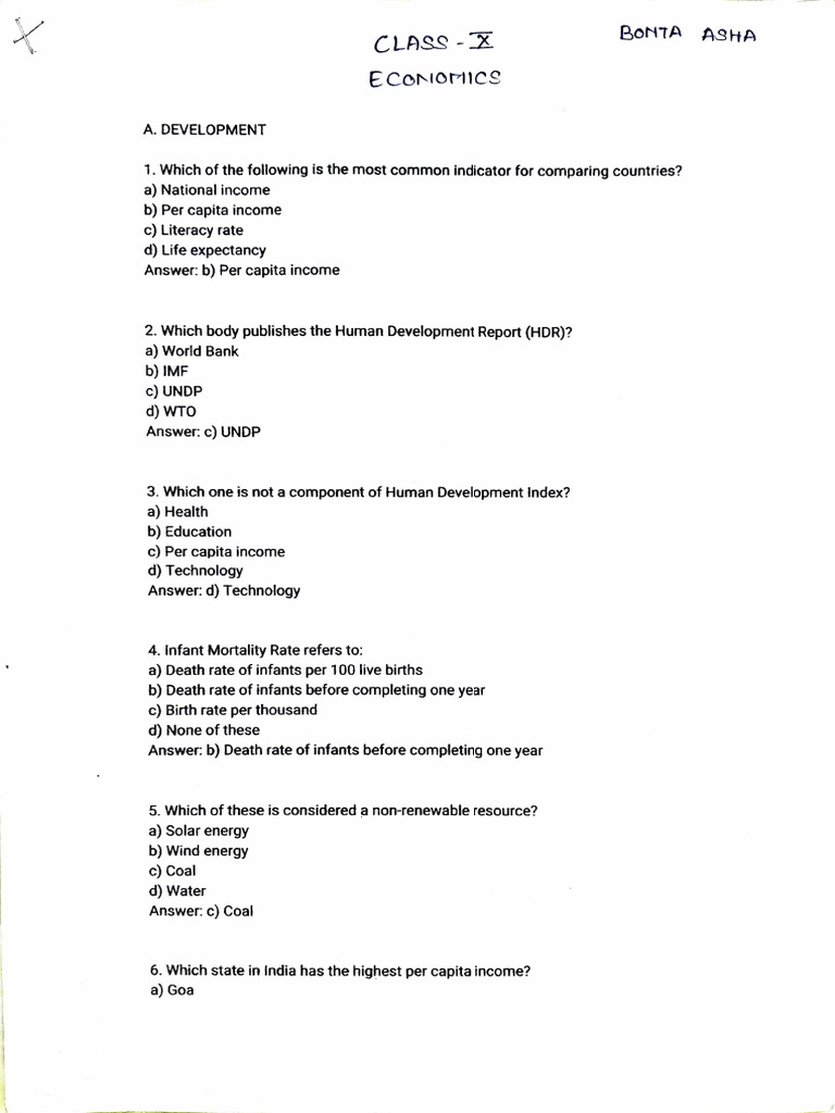 Key Indicators of Economic Development | PDF | Human Development Index ...
