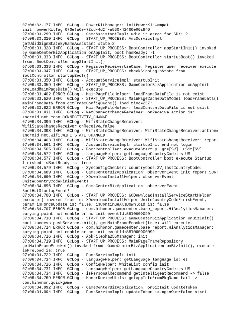 Game Center Initialization Log Analysis | PDF | Hypertext | Internet ...