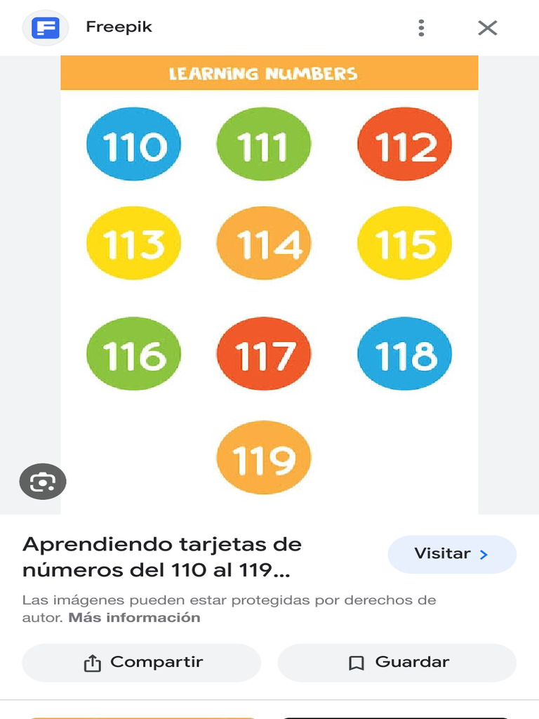 Imagenes de Numeros Del 110 Al 120 - Buscar Con G 2 | PDF