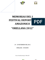 Memorias 1 Festival Amazonico Orellana 2012