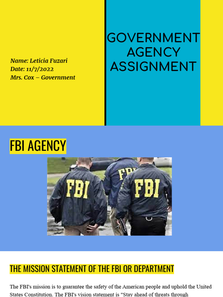 Government Agency Assignment | PDF | American Government | Federal ...