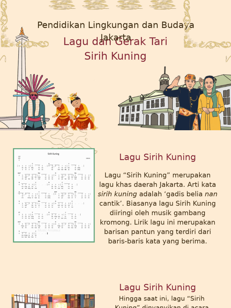 PLBJ Lagu Dan Gerak Tari Sirih Kuning | PDF