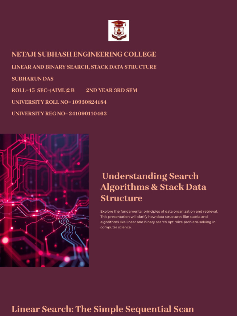 Search Algorithms and Stack Basics | PDF | Queue (Abstract Data Type ...