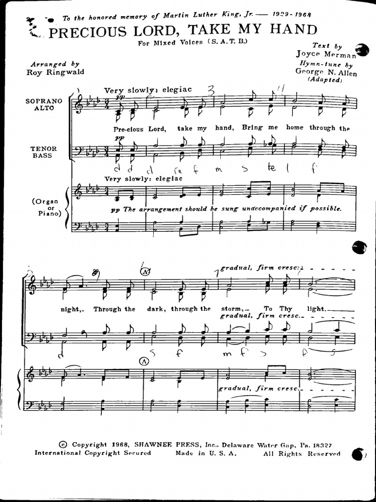 Precious Lord, Take My Hand | PDF