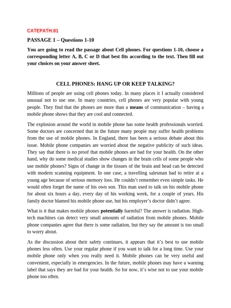 Cell Phone Use: Health Concerns Explored | PDF | Mobile Phones