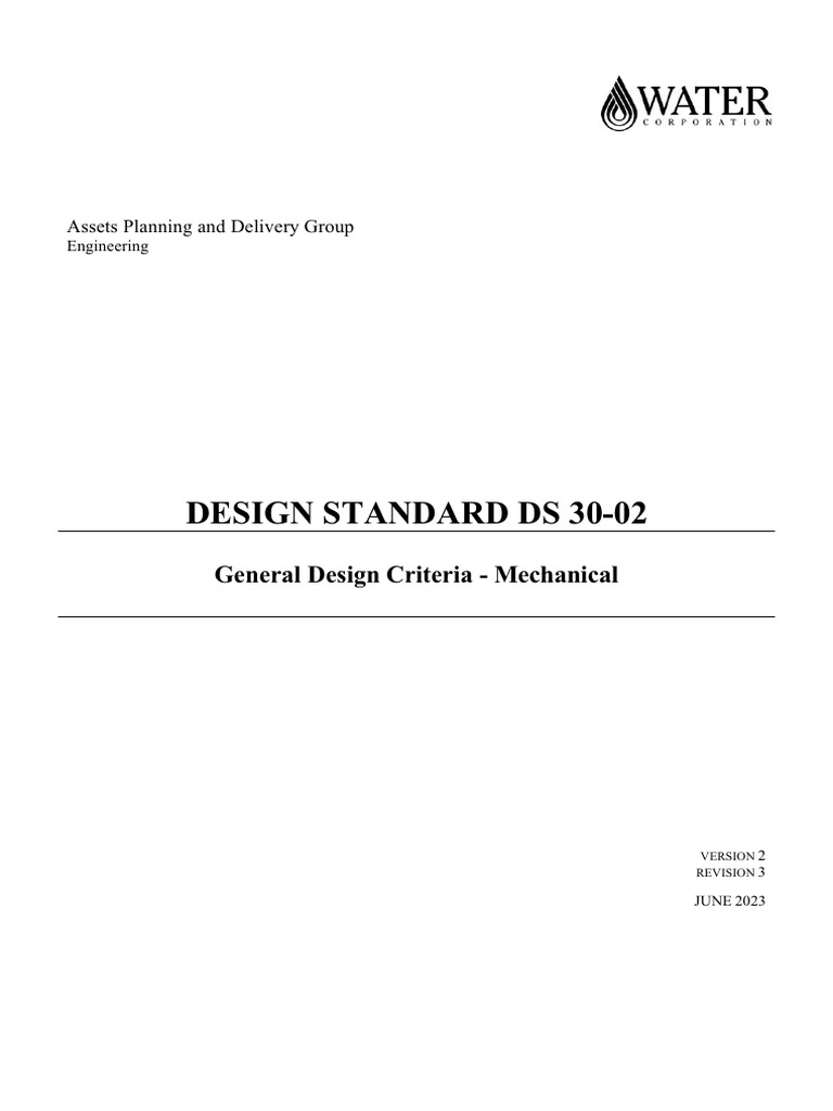 DS30 02 General Design Criteria Mechanical | PDF | Corrosion | Screw