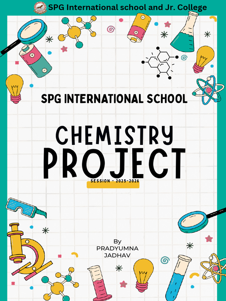 Green and Yellow Doodle Science Project Cover Pradyumna Jadhav A4 D ...