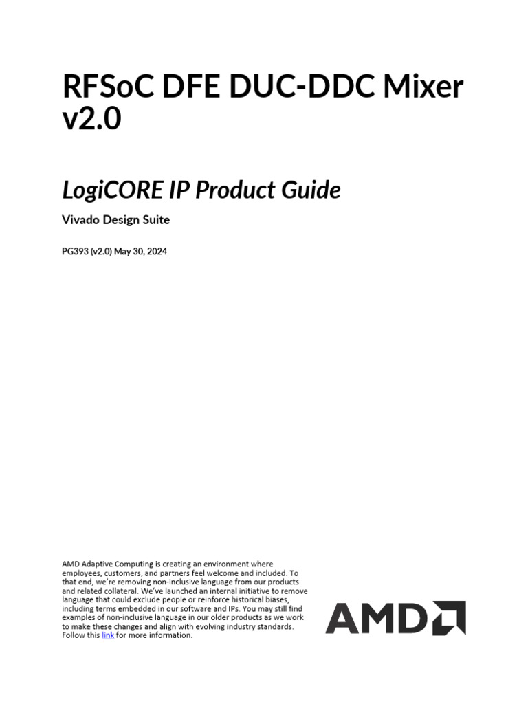 RFSoC DFE DUC-DDC Mixer Guide | PDF | Input/Output | Electronics