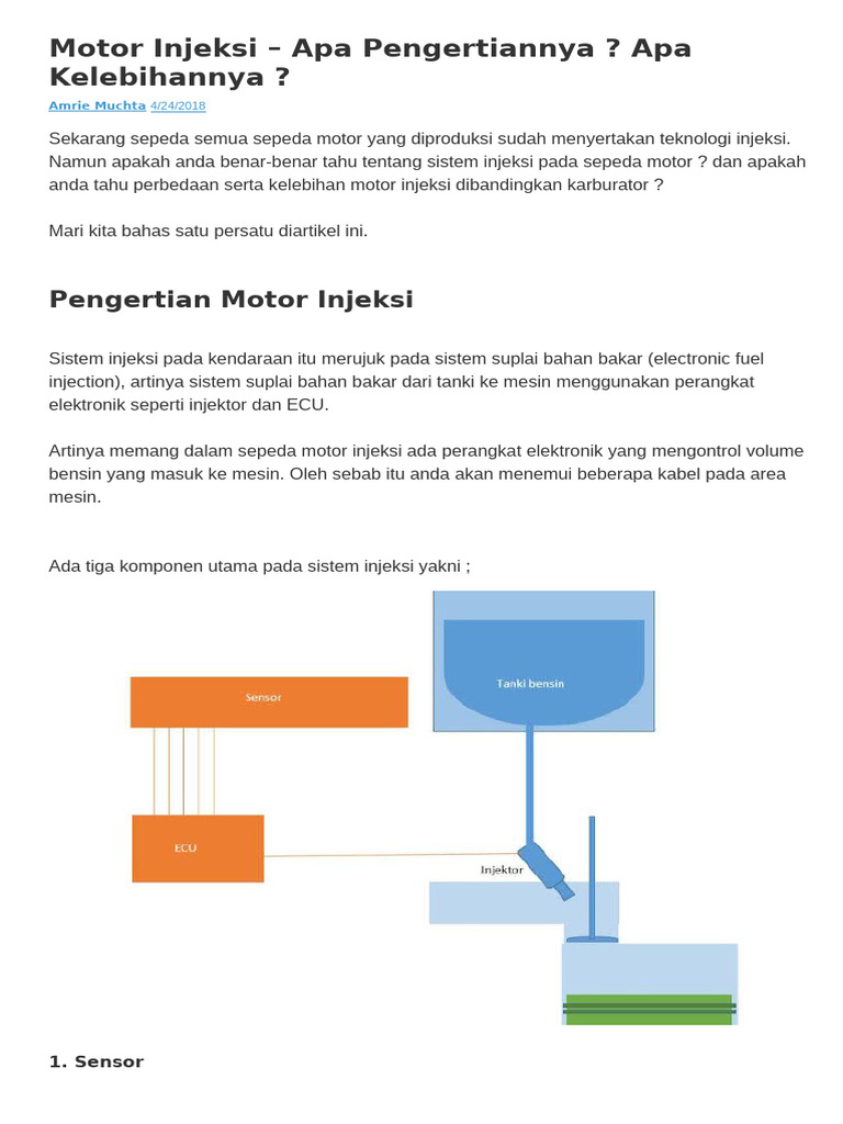 Kelebihan Motor Injeksi vs Karburator | PDF