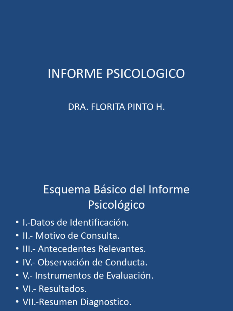 Informe Psicológico Infantil Emocional | PDF | Sicología | Las emociones