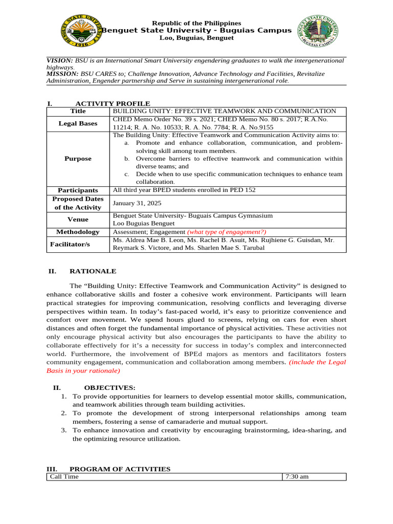 Activity Design - Guisdan Group | PDF | Human Communication | Learning