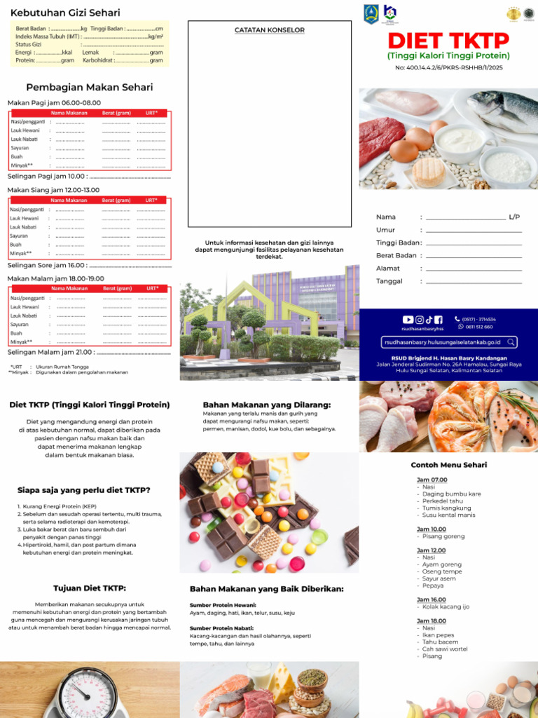 2025 06 Diet TKTP (Tinggi Kalori Tinggi Protein) | PDF
